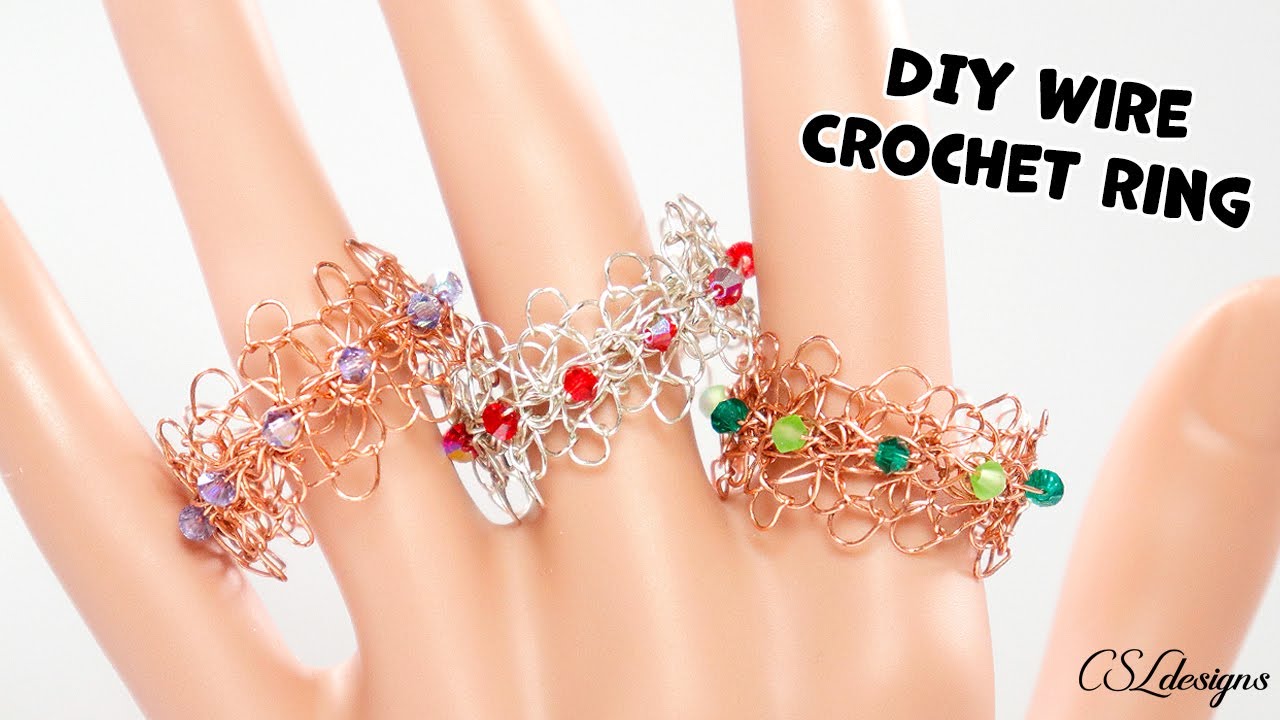 Мастер-класс по вязанию элегантного кольца из проволоки ⎮ Мастер-класс по вязанию украшений из пр...