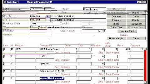 DYNAMIC 3i Free Edition ERP tutorials - contract management overview