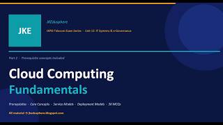 Cloud Computing Fundamentals | JKPSI Telecom Exam 2025 | IT Systems &amp; e-Governance | 