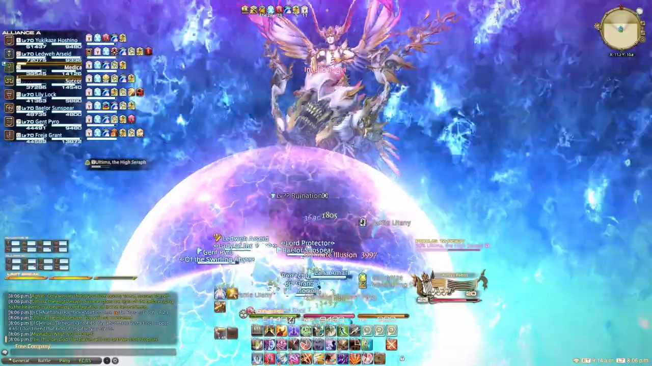 Final Fantasy Xiv 4 5 The Orbonne Monastery Final Boss Ultima The High Seraph Youtube