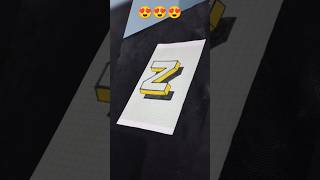 How to draw 3d letter ( Z ) drawing? #shorts #trending #art @Kavitaarts451