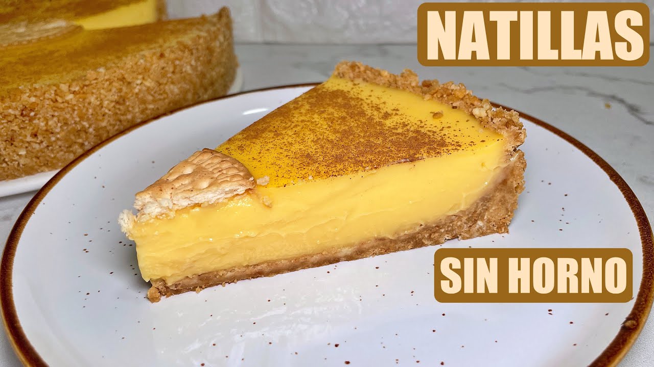 Tarta de natillas sin horno 🍮 Cremosa, fácil y con sabor a postre de siempre
