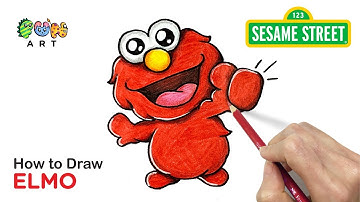 How To Draw ELMO | SESAME STREET | VERY EASY~!