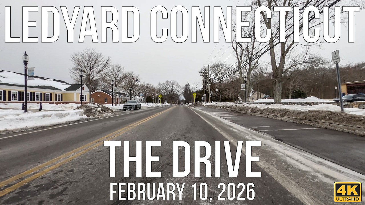 Driving Norwich to Ledyard Connecticut | Round Trip Tour  | 4K