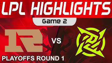 RNG vs NIP Highlights Game 2 LPL Summer Playoffs 2023 Royal Never Give Up vs Ninjas in Pyjamas