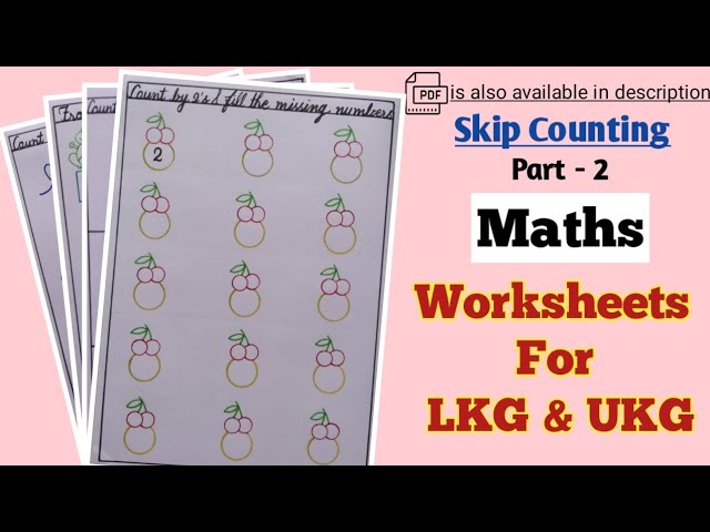 maths worksheets for lkg ukg skip counting maths worksheet worksheets for lkg ukg youtube