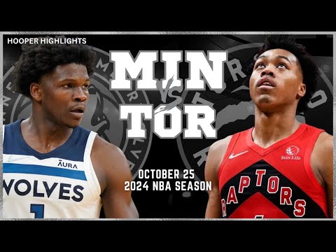 Minnesota Timberwolves vs Toronto Raptors Full Game Highlights | Oct 25 | 2024 NBA Season