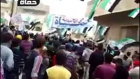 حماة | الحميدية • جمعة إيران وحزب الشيطان: ستهزمون مع الأسد 19-4-2013