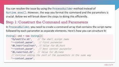 Running a Shell Script with Parameters from Java