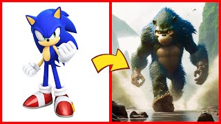 SONIC the Hedgehog ALL CHARACTERS as KING KONG 2024