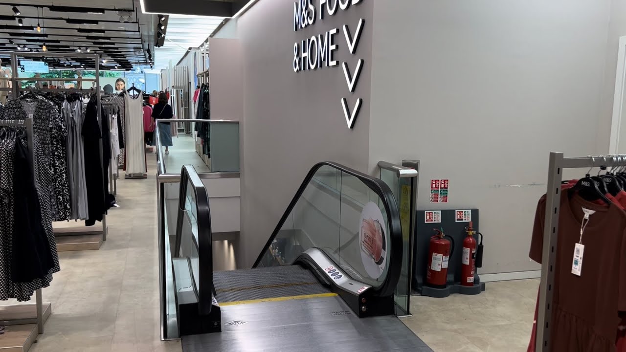Manchester, England. 6x Escalator, 1x Travelator ride at Marks and Spencer (M&S) Store - Part 2