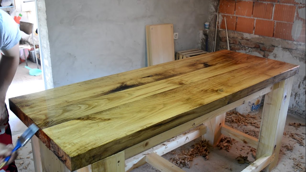 Making a Solid Oak Top Wooden Workbench - YouTube