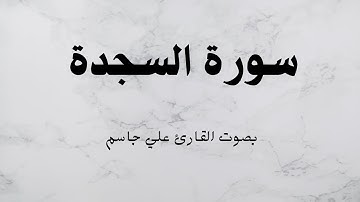 سورة السجدة(بصوت القارئ علي جاسم)