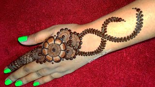 Rakhi Special 2021 Back hand beautiful henna design - Simple and easy mehndi designs for hands