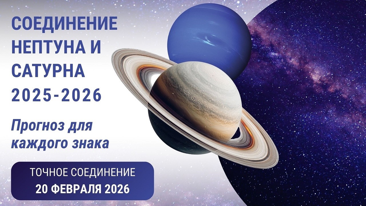 Соединение НЕПТУНА и САТУРНА 20 февраля 2026. Когда МЕЧТА встречает реальность.