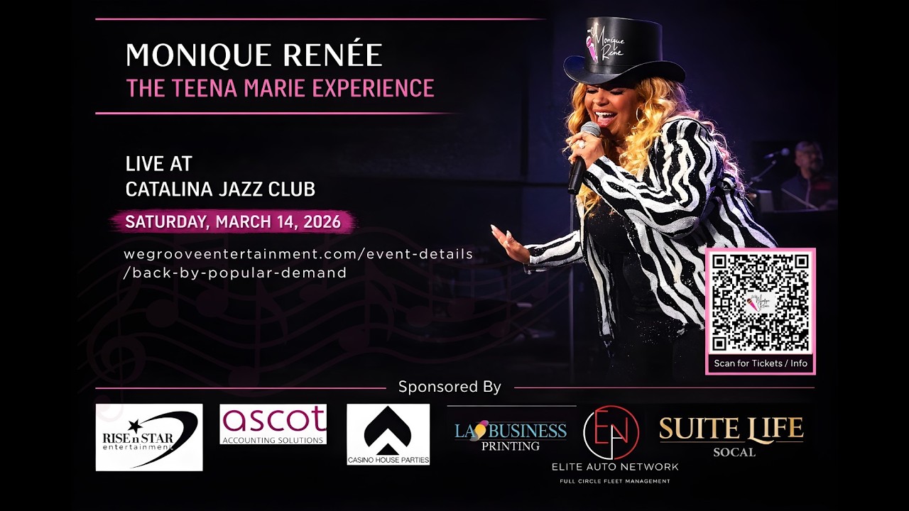 Monique Renee pay tribute to the Teena Marie Experience Saturday March 14th Catalina Jazz Club