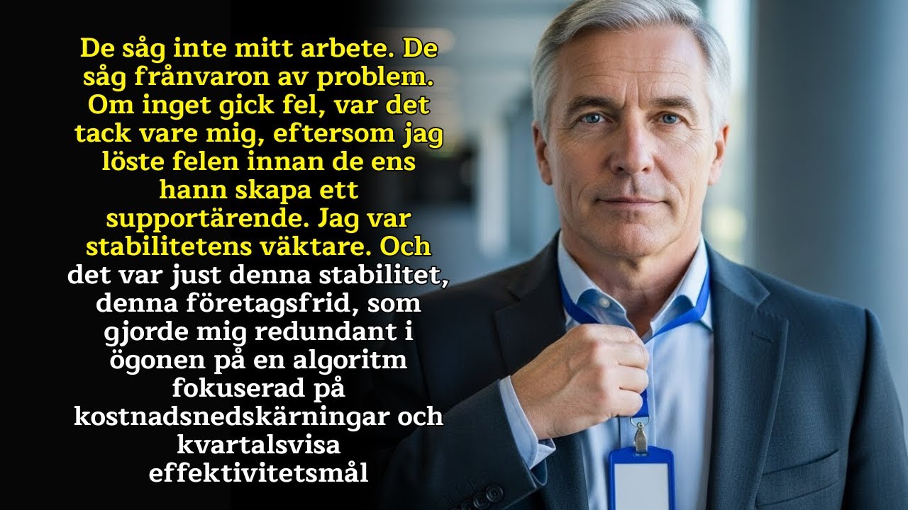De sa att jag inte längre var nödvändig. Så jag slutade. Jag är Johan Nordin. I trettiofem år höll jag Horisontes osynliga motor vid liv. Systemen gick aldrig sönder – jag åtgärdade fel innan de...