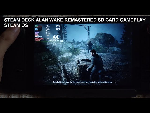 Steam Deck Alan Wake Remastered SD Card Gameplay Steam OS Epic Games  Version 