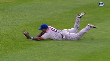 Byrd dives for an amazing catch in right