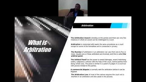 Introduction to Arbitration in Construction and its Career prospect A Webinar