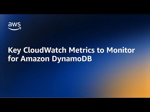 Monitoring Amazon DynamoDB Tables - Amazon DynamoDB Nuggets | Amazon Web Services