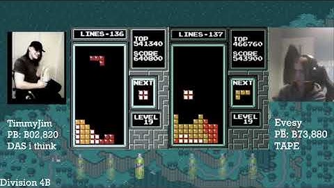 NES Tetris - First Maxout in Competition (1,026,500)