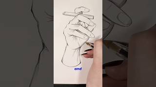 How to draw a hand holding a sigaret 🥰✋#shorts #drawing #hand #handtutorial #tutorial