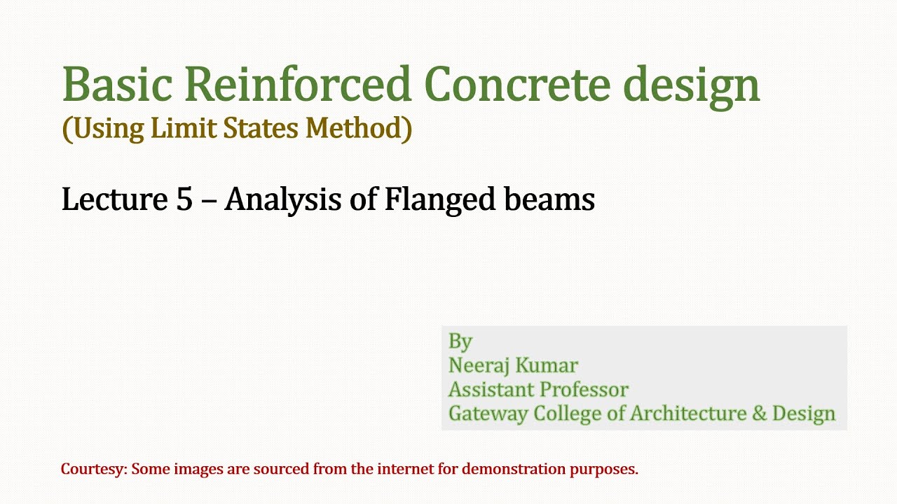 Lecture 5 Part 5 Analysis Of Flanged Beam YouTube