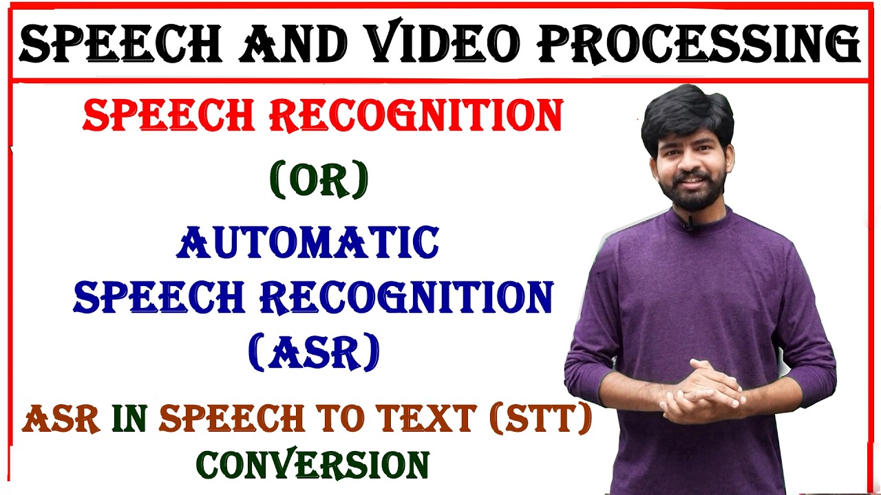 speech recognition, automatic speech recognition, ASR in speech to text ...