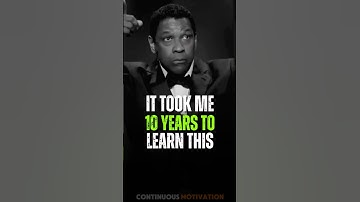 If Took Me 10 Years To Learn This. Denzel Washington Motivational Advice 💬🎧 #motivation #shorts