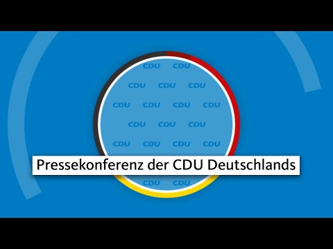 Pressekonferenz mit CDU-Vorsitzendem