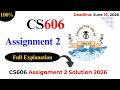 CS606 Assignment 2 Solution 2026 | CS606 Assignment 2 2026 | #CS606 #Assignment #2