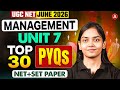 UGC NET Management | UGC NET Management Unit 7 Top 30 MCQs By Kanupriya Mam