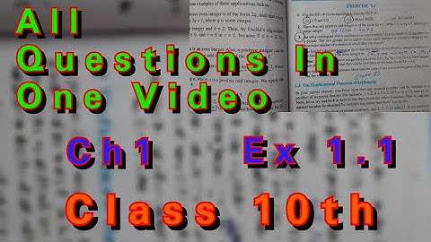 NCERT class 10 chapter 1 exercise 1.1 (Real Numbers) Euclid