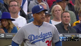 LAD@SD: Wood, Pirela exchange words before warning