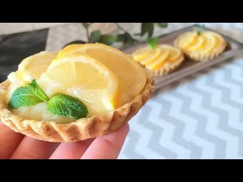 طارطولات الليمون بكريمة بدون سكر وعجينة صحية رائعة جدا هشيشة ومقرمشة