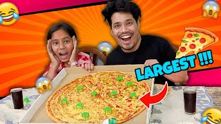 BIGGEST PIZZA EATING CHALLENGE WITH MY SISTER