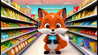 Маленький лисёнок управляет супермаркетом