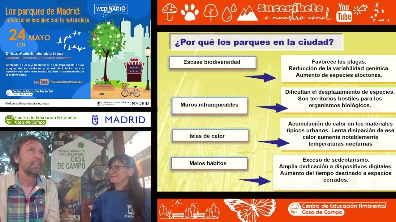 Los parques de Madrid: conectores sociales con la naturaleza (webinario)