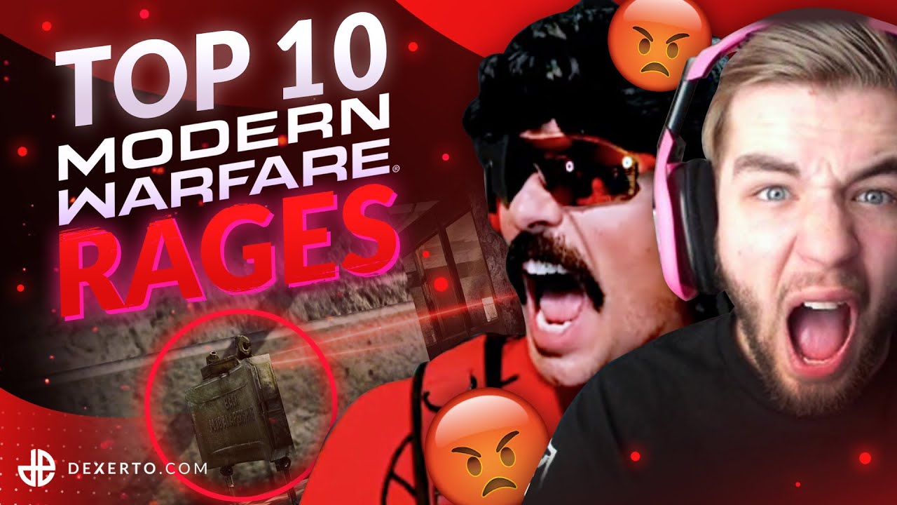 TOP 10 CoD Modern Warfare RAGES ft. Dr.Disrespect, Faze Jev & more ...