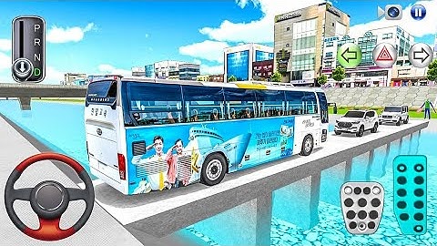 New Kia Express Bus River Bridge Driving Game - 3D Driving Class 2025 - Android Gameplay