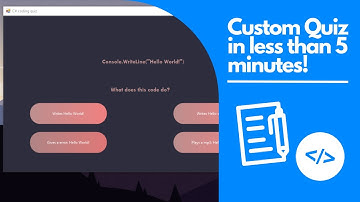 Code your own Quiz in C#!