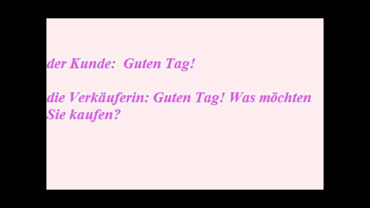 Dialog W Sklepie Dialog Im Geschäft Youtube