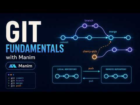 Git Fundamentals explained in THREE minutes [Manim]