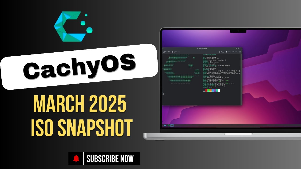 CachyOS March 2025 ISO Snapshot | KDE Plasma 6.3.3 | Linux kernel 6.14 ...