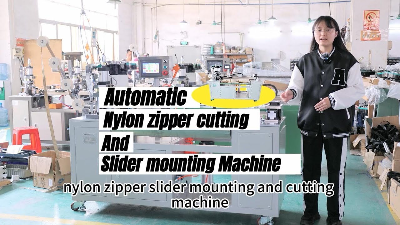 QLQ-SMCM Automatic Nylon Zipper Cutting and Slider Mounting Machine # ...