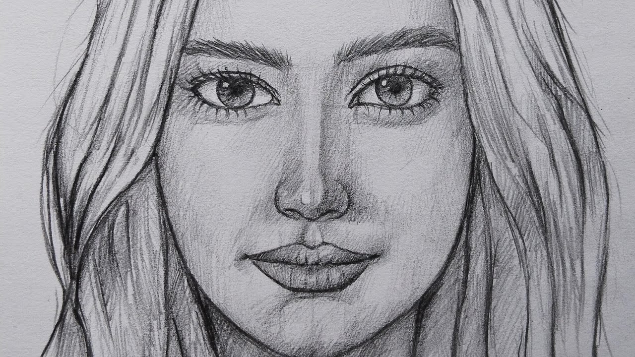 How to draw a Girl's Face using Loomis Method step by step Easily for ...