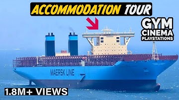INSIDE The Accommodation Of The BIGGEST Maersk SHIP