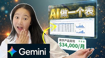 用Gemini 10分钟做出能卖钱的表格！AI数字产品变现2026 | 零基础Google Sheet完整教程 | 边际成本为0的躺赚生意