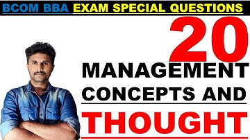 MANAGEMENT CONCEPTS AND THOUGHT / IMPORTANT QUESTIONS / FIRST SEMESTER KERALA UNIVERSITY/PLUS LEARN